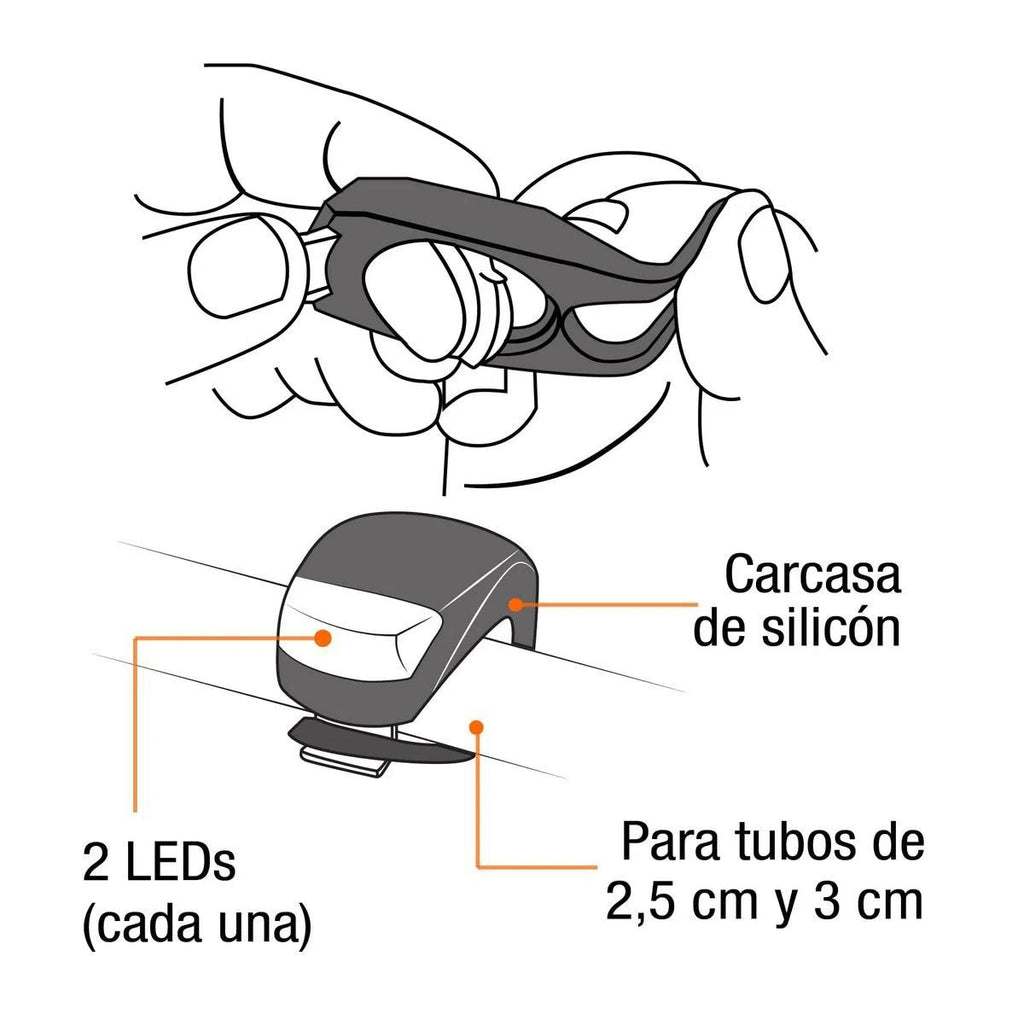 Kit De Luces Led Delantero y Trasero Para Bicicleta