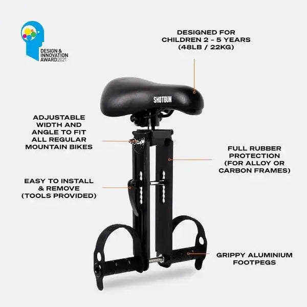 Asiento de Bicicleta para niños con timón