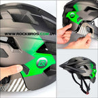 Casco Integral (Convertible) Rockbros - Green/Black