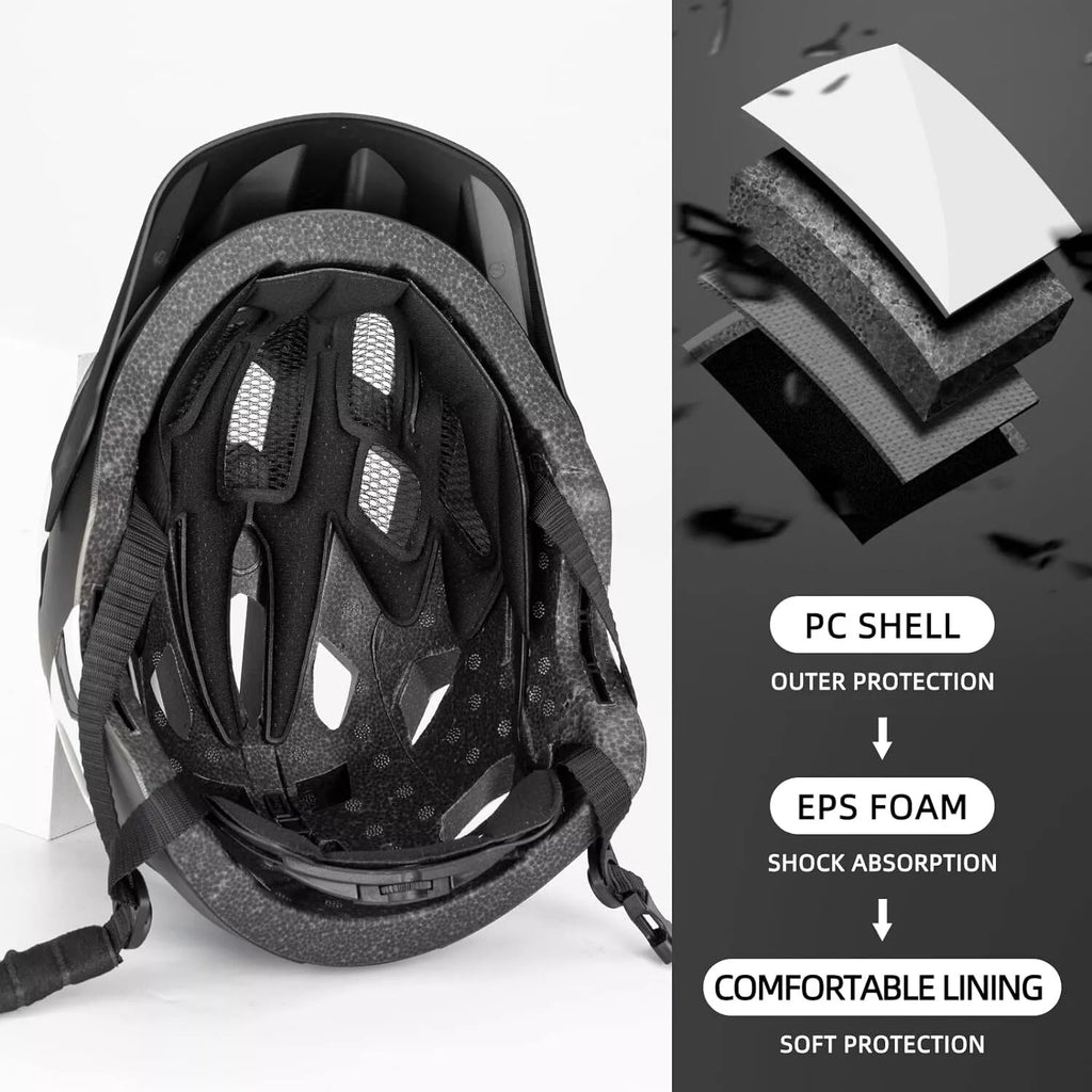 Casco Integral (Convertible) Rockbros - Black/White